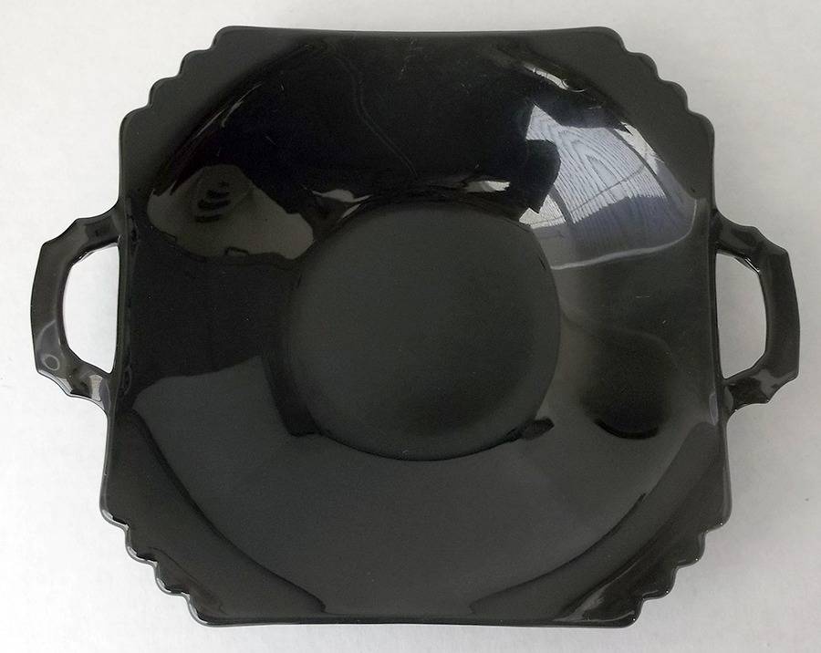 Mayfair Ebony Flat Open 2 Handled Jam/Jelly by Fostoria-1
