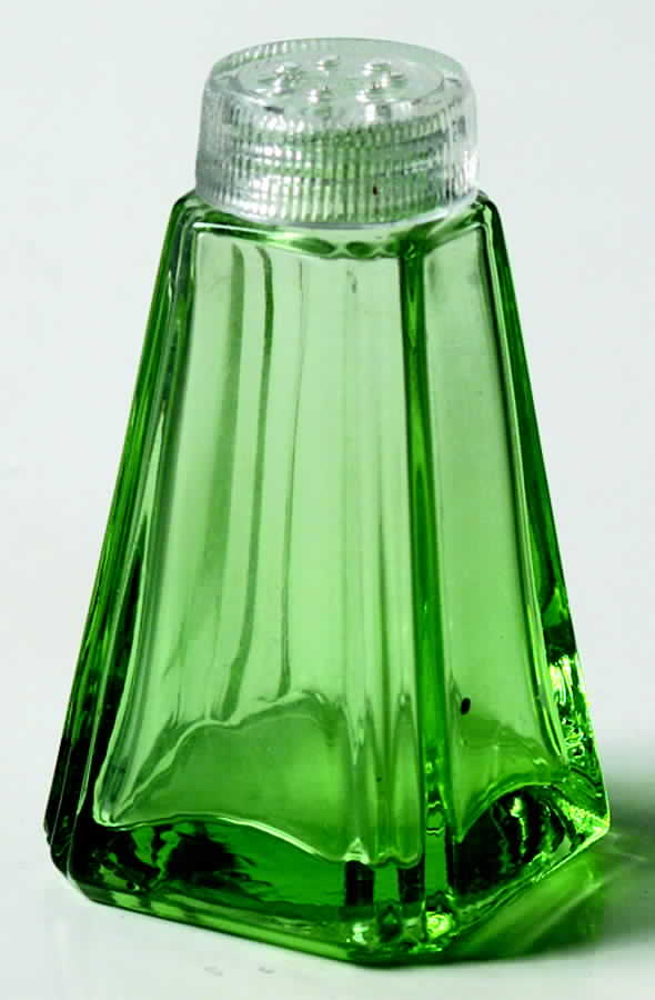 Mayfair Green (Light Green, Line 2419) Shaker with Glass Lid by Fostoria-1
