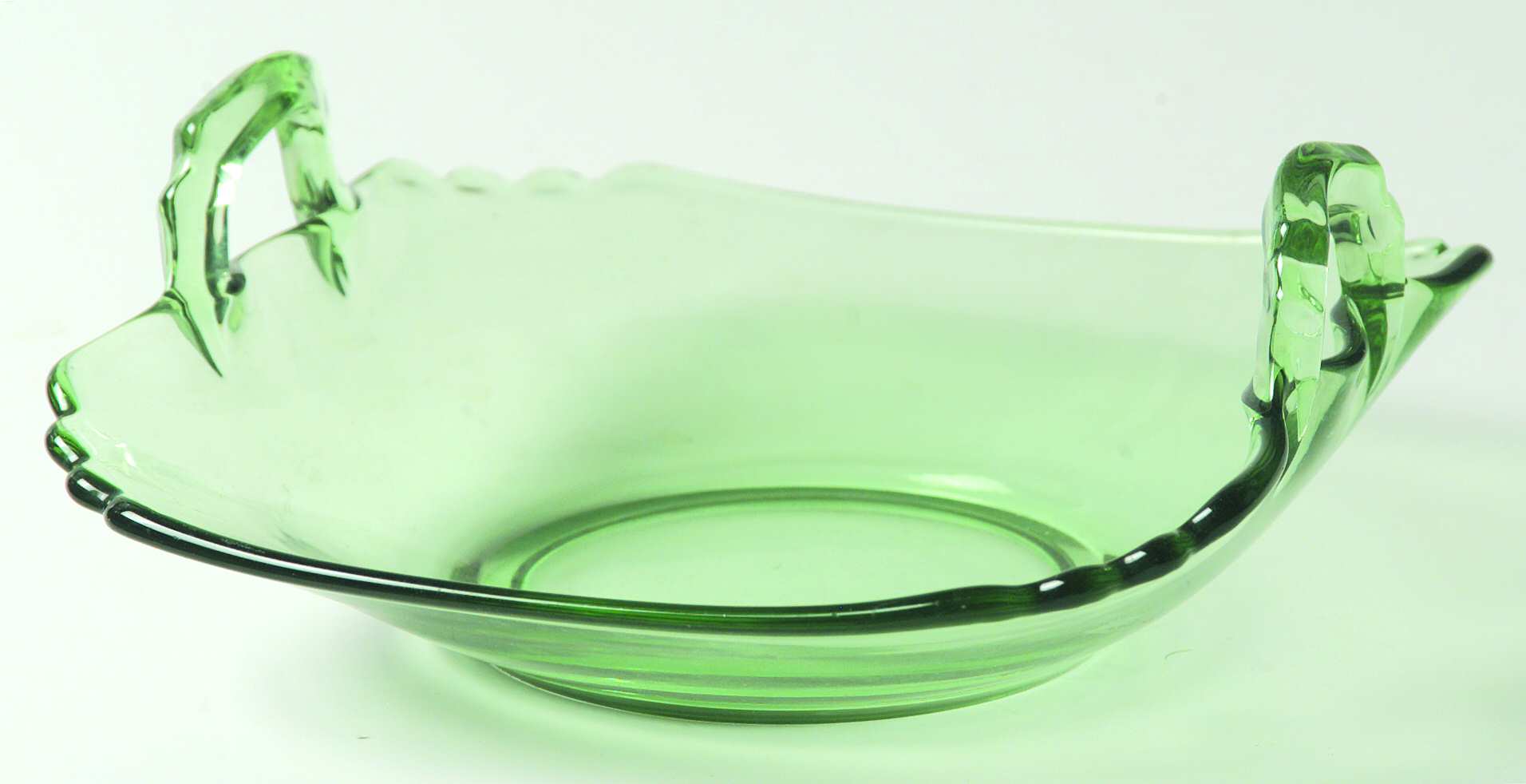 Mayfair Green (Light Green, Line 2419) 2 Handled Bon Bon by Fostoria-1