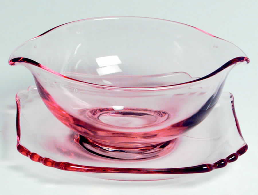 Mayfair Pink Sauce Boat by Fostoria-1