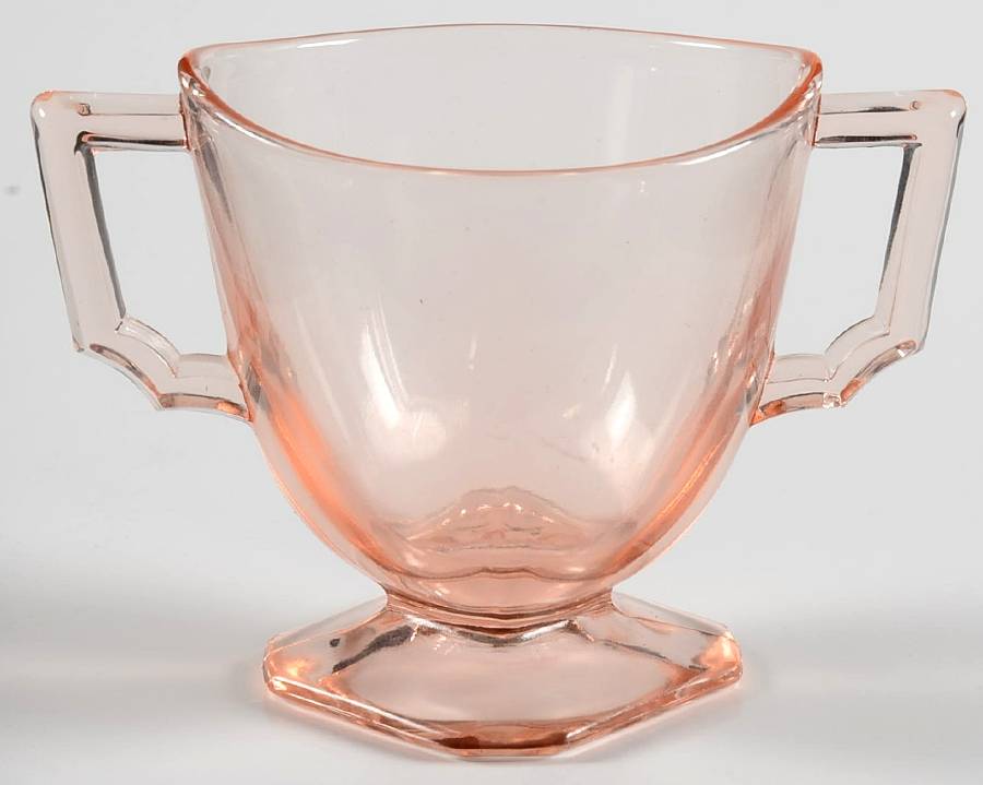 Mayfair Pink Mini Open Sugar by Fostoria-1