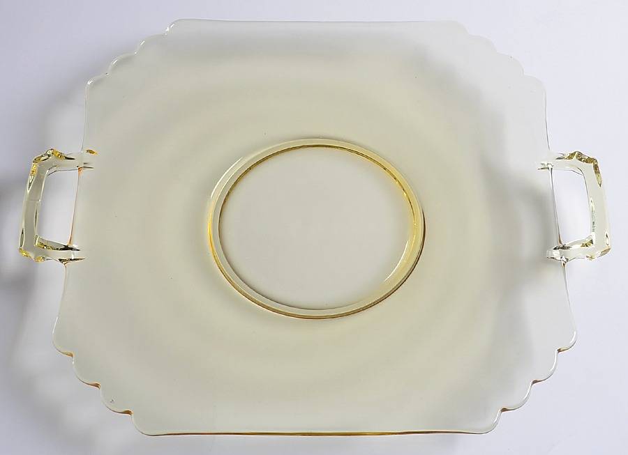 Mayfair Topaz Handled Cake Plate by Fostoria-1
