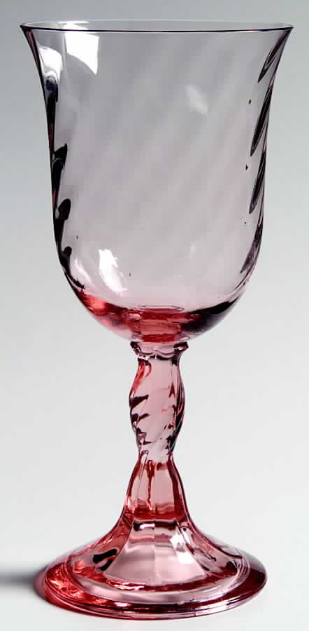 Maypole Peach Water Goblet by Fostoria-1