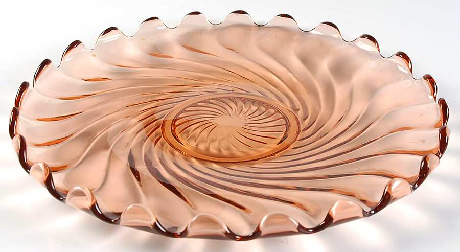 Maypole Peach 12" Torte Plate by Fostoria-1