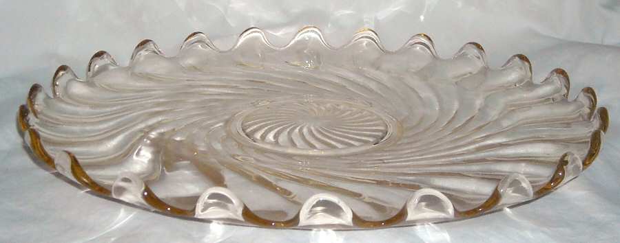 Maypole Yellow 12" Torte Plate by Fostoria-1