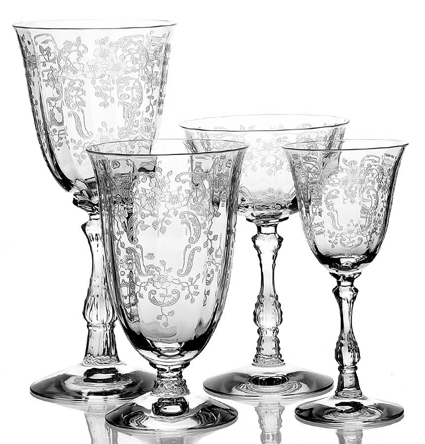 Meadow Rose Clear 4 Piece Place Setting by Fostoria-1