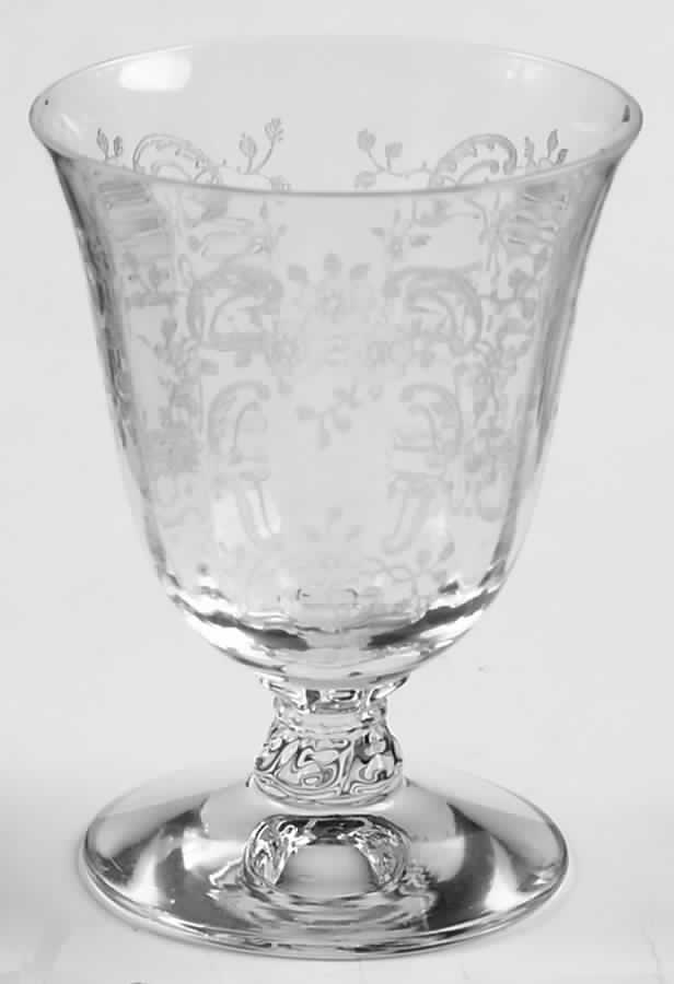 Meadow Rose Clear Oyster or Fruit Cocktail by Fostoria-1
