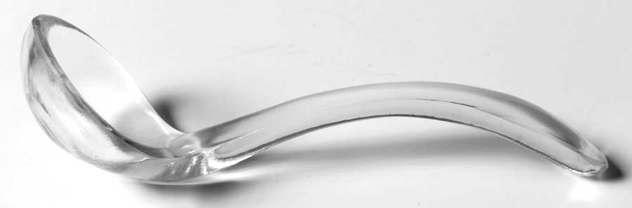 Meadow Rose Clear Mayonnaise Ladle by Fostoria-1