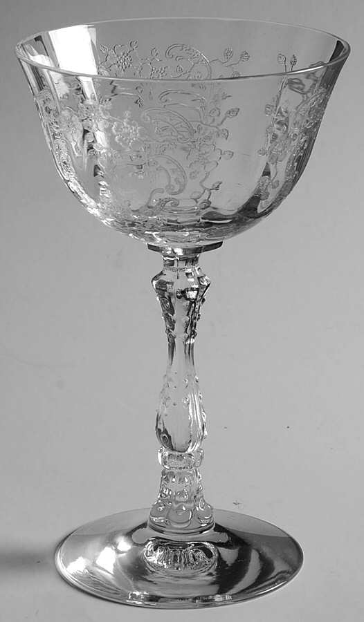 Meadow Rose Clear Liquor Cocktail by Fostoria-1