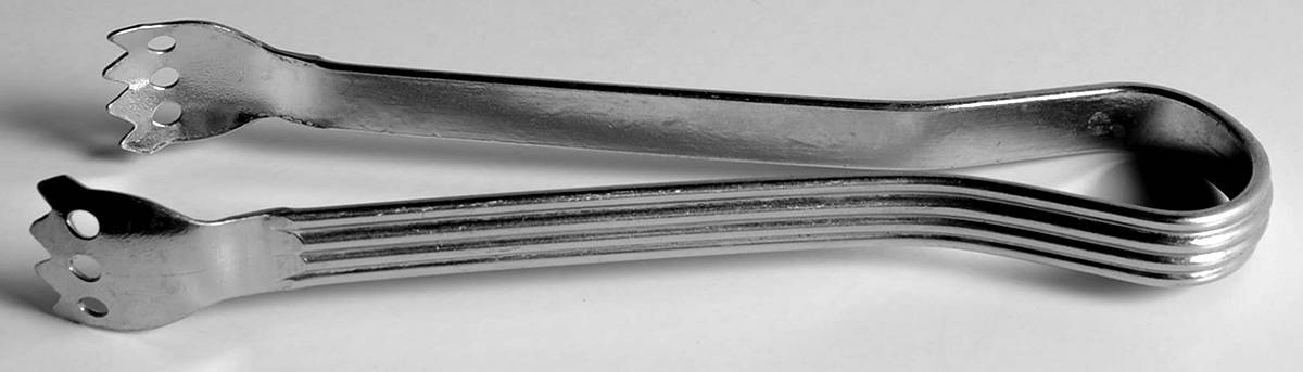 Meadow Rose Clear Tongs for Ice Bucket (Baroque Shape) by Fostoria-1