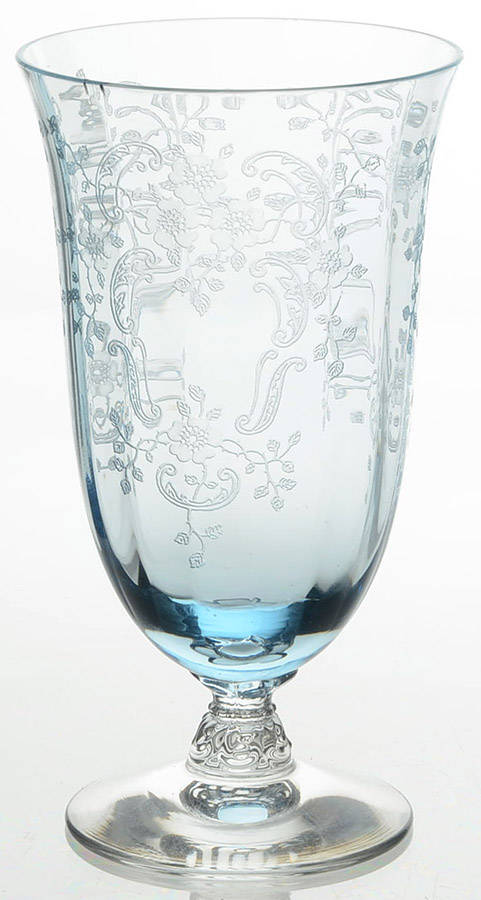 Meadow Rose Blue Juice Glass by Fostoria-1