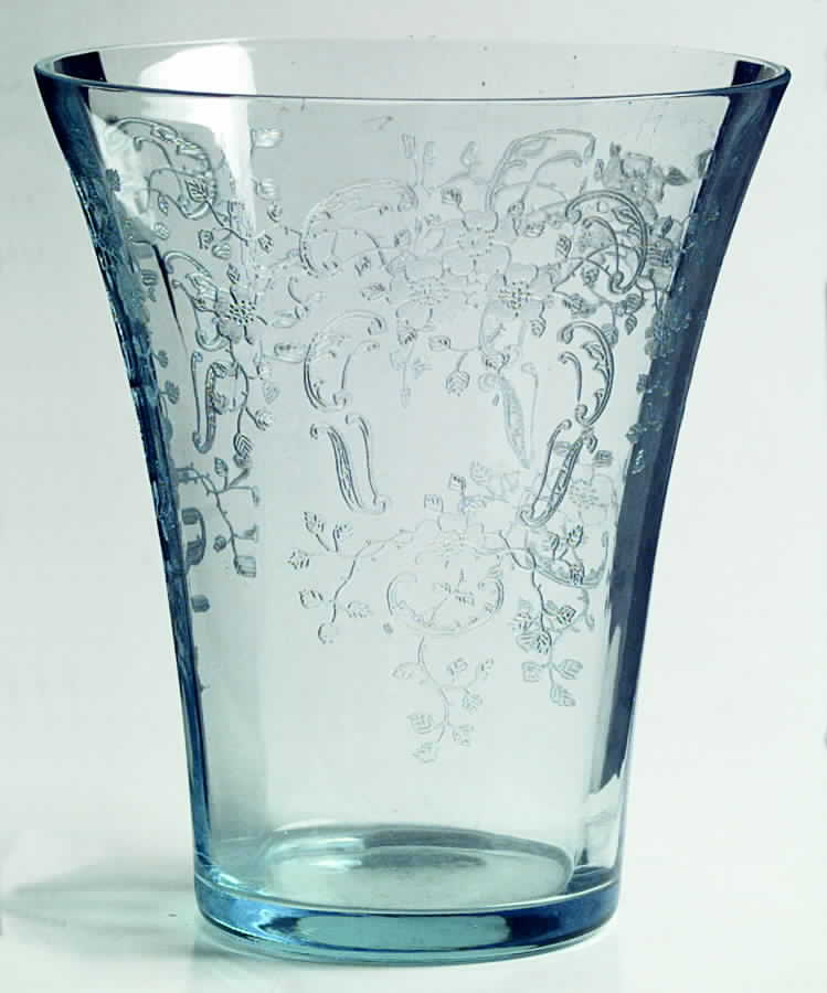 Meadow Rose Blue 5" Flared Vase by Fostoria-1