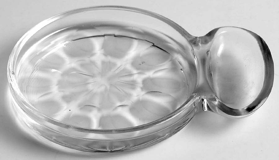 Mesa Clear Coaster with Spoon Rest by Fostoria-1