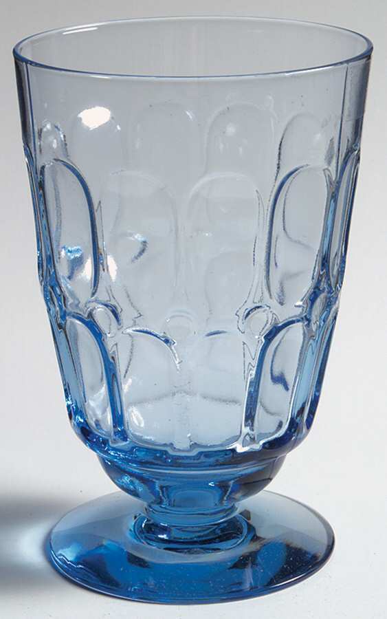 Mesa Blue Water Goblet by Fostoria-1