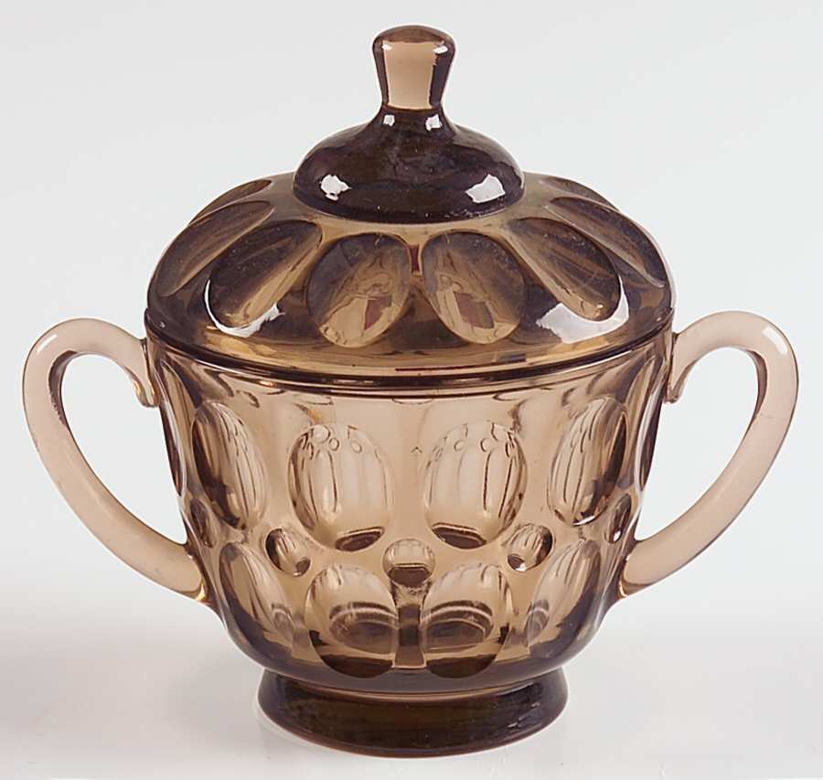 Mesa Brown Sugar Bowl & Lid by Fostoria-1