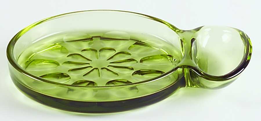 Mesa Olive Green Coaster with Spoon Rest by Fostoria-1