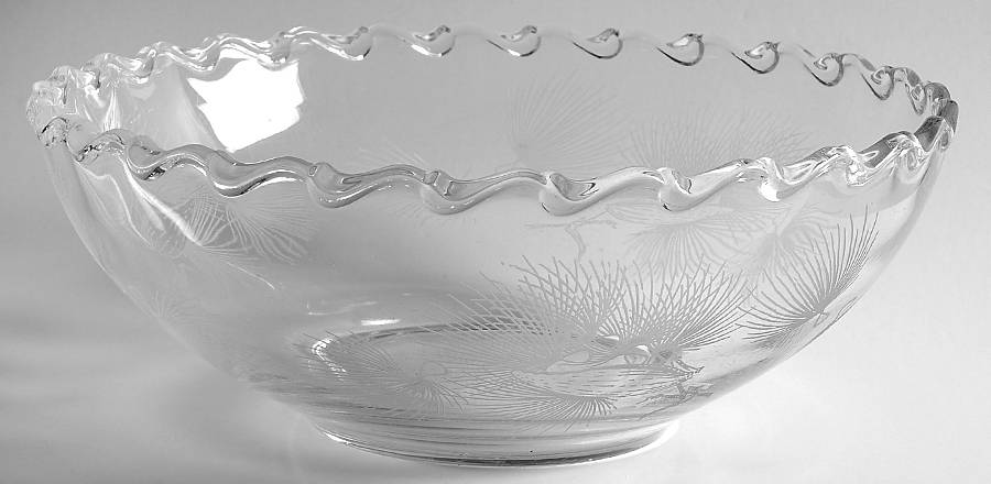Milkweed (Stem #2630, Etch #7) Salad Bowl by Fostoria-1