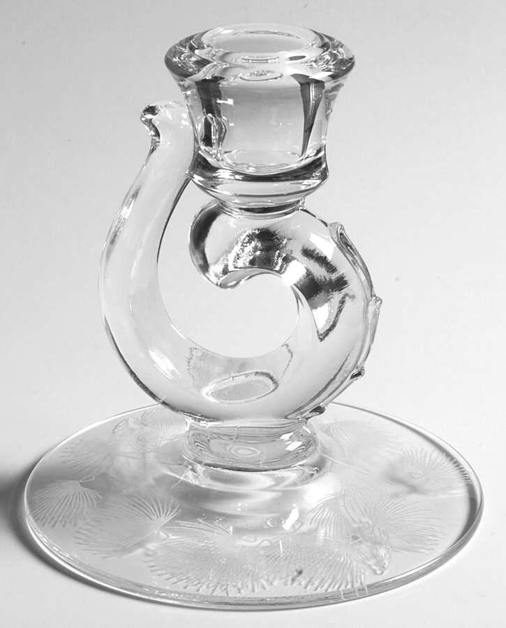 Milkweed (Stem #2630, Etch #7) Single Light Candlestick by Fostoria-1
