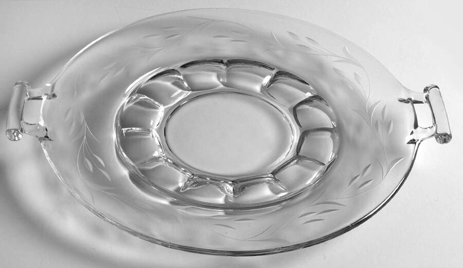 Minuet Clear (Stem 6025) Handled Cake Plate by Fostoria-1