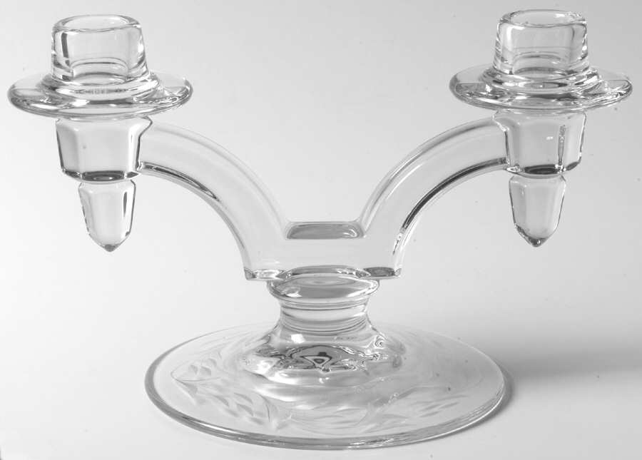 Minuet Clear (Stem 6025) Double Light Candlestick by Fostoria-1