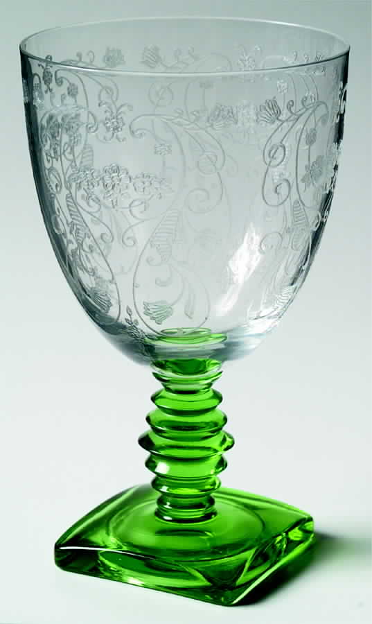 Minuet Green (Stem 4020) Water Goblet by Fostoria-1