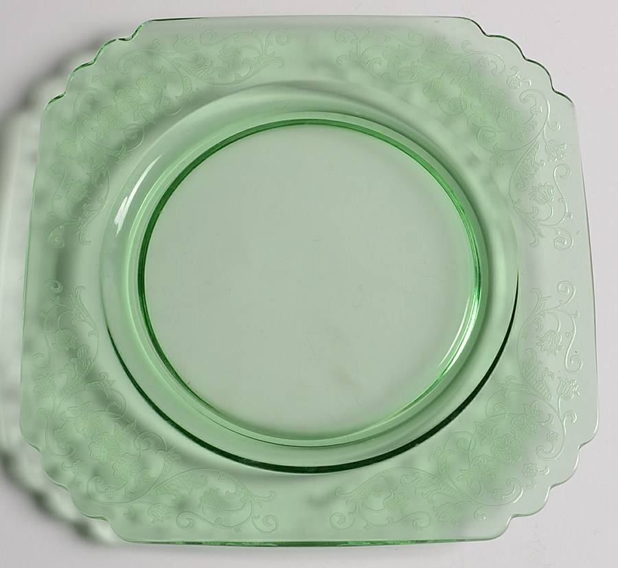 Minuet Green (Stem 4020) 7" Salad Plate by Fostoria-1
