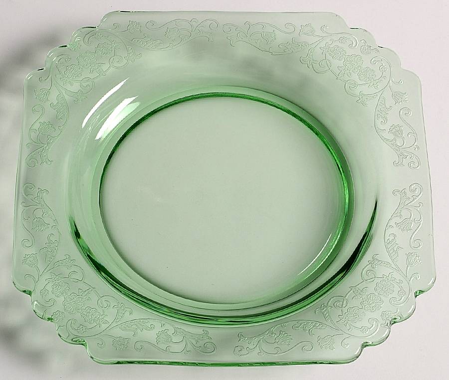 Minuet Green (Stem 4020) Bread & Butter Plate by Fostoria-1