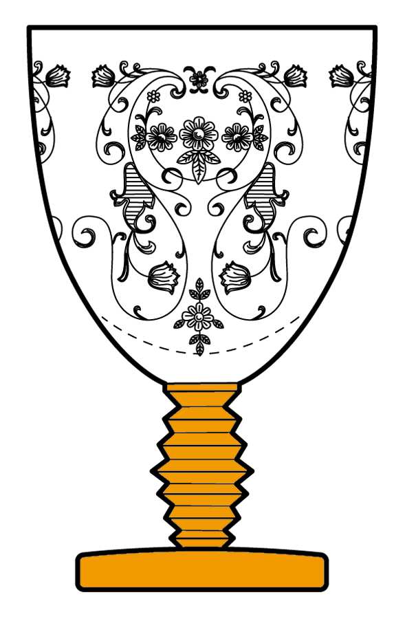 Minuet Yellow (Stem 4020, Yellow Stem) Water Goblet by Fostoria-1