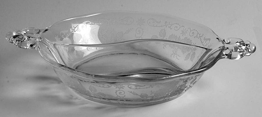 Midnight Rose 8" Round 2 Part Relish by Fostoria-1