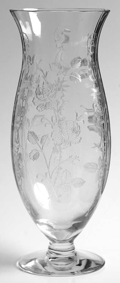 Midnight Rose 8" Footed Flared Vase by Fostoria-1