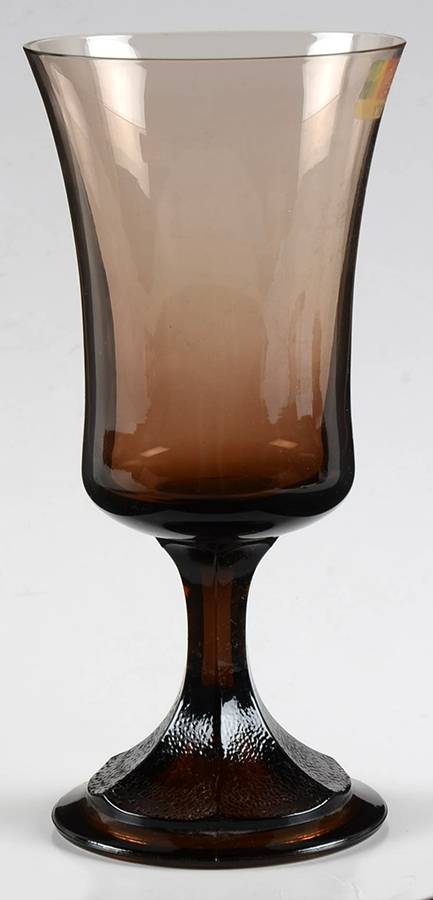 Misty Brown Water Goblet by Fostoria-1