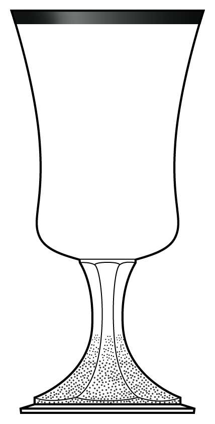 Misty Clear (Platinum Trim) Water Goblet by Fostoria-1