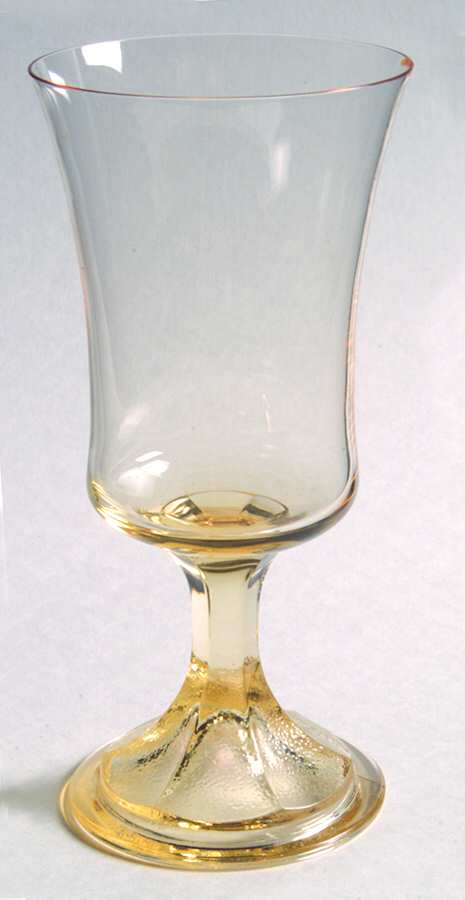 Misty Yellow Water Goblet by Fostoria-1