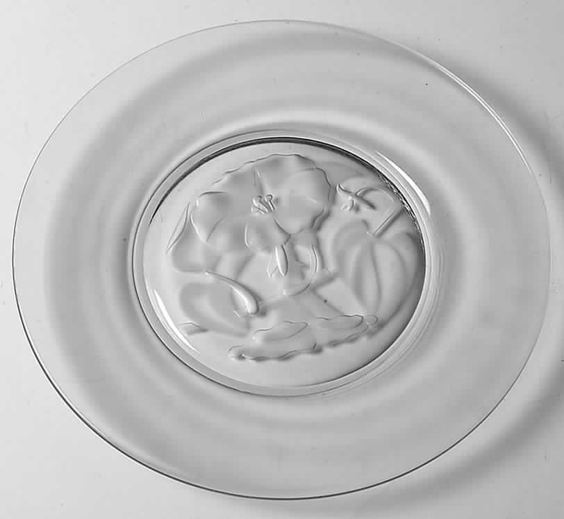 Morning Glory Clear (Frosted, Carving 12) 7" Salad Plate by Fostoria-1