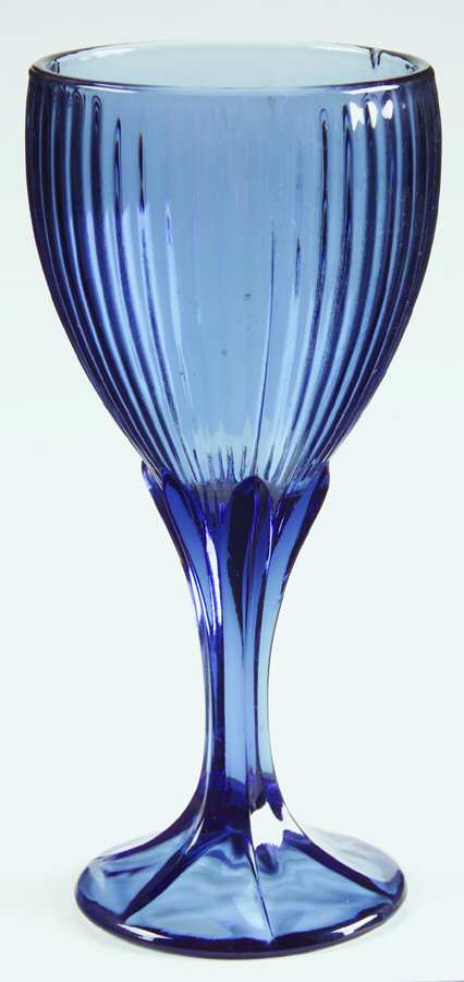 Monet Dark Blue Water Goblet by Fostoria-1