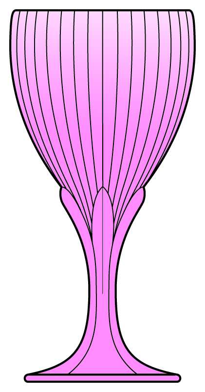 Monet Pink Water Goblet by Fostoria-1