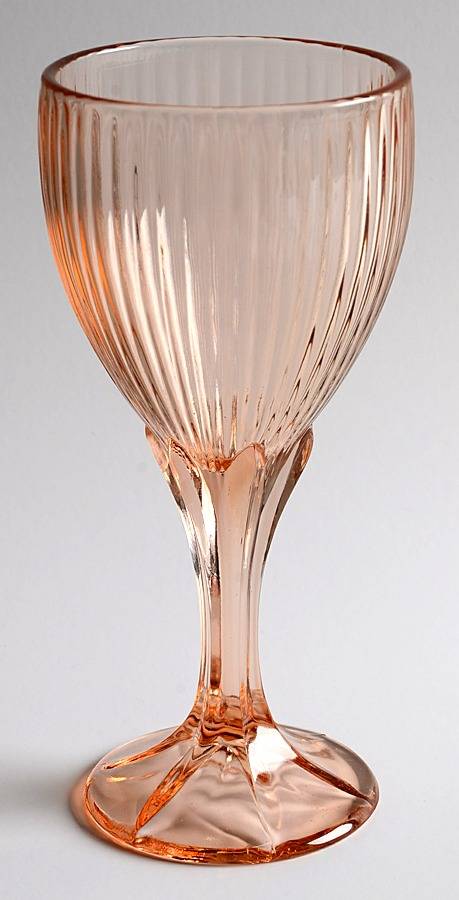 Monet Peach Water Goblet by Fostoria-1