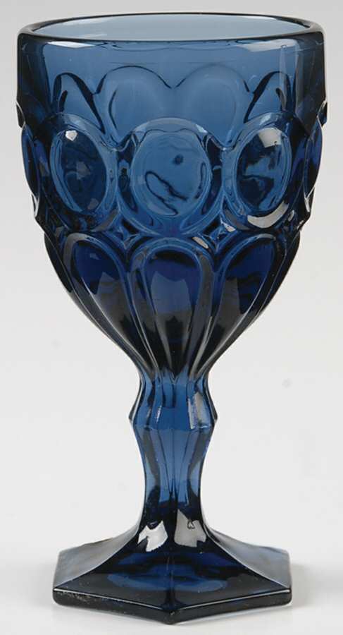Moonstone Dark Blue Wine Glass by Fostoria-1