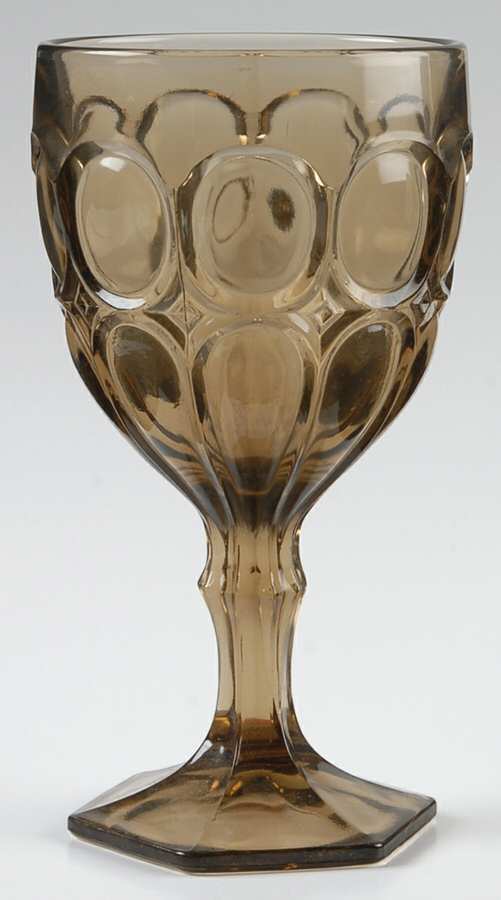 Moonstone Taupe (Brown) Water Goblet by Fostoria-1