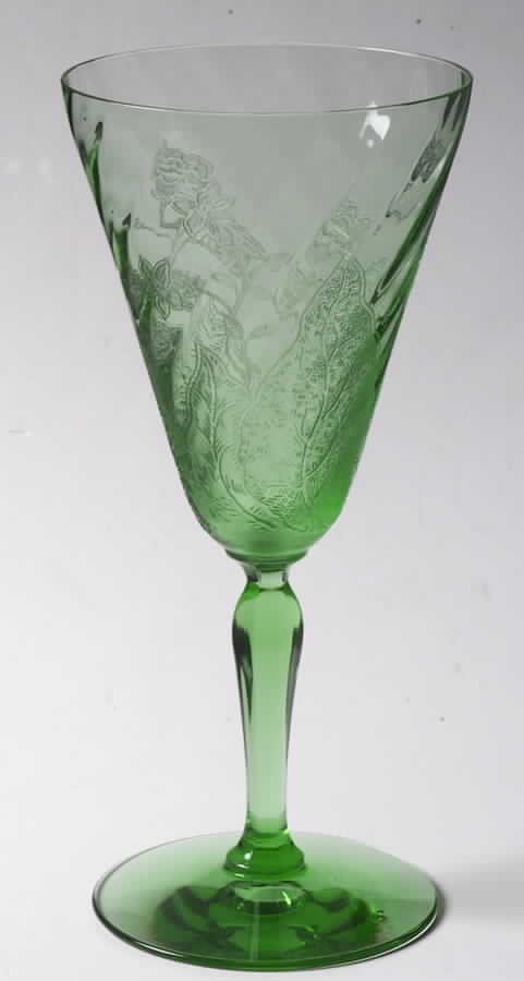 Mystic Green (Stem 5082) Water Goblet by Fostoria-1