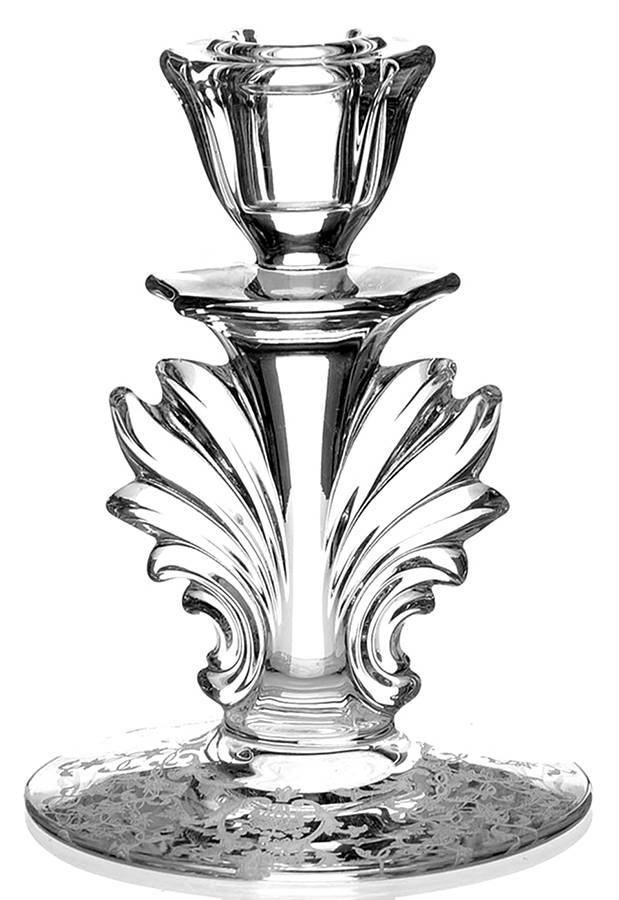 Navarre Clear 5" Candlestick (Baroque Shape) by Fostoria-1