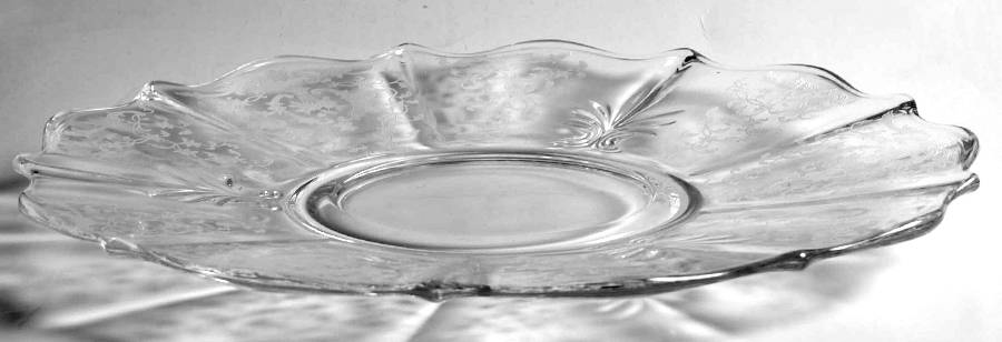 Navarre Clear Cracker Plate (Baroque Shape) by Fostoria-1