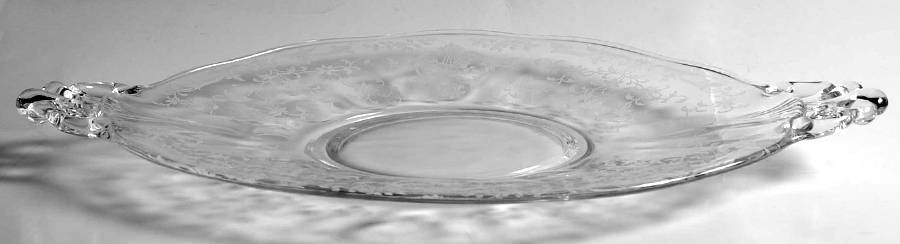 Navarre Clear Handled Cake Plate (Shape 2440) by Fostoria-1