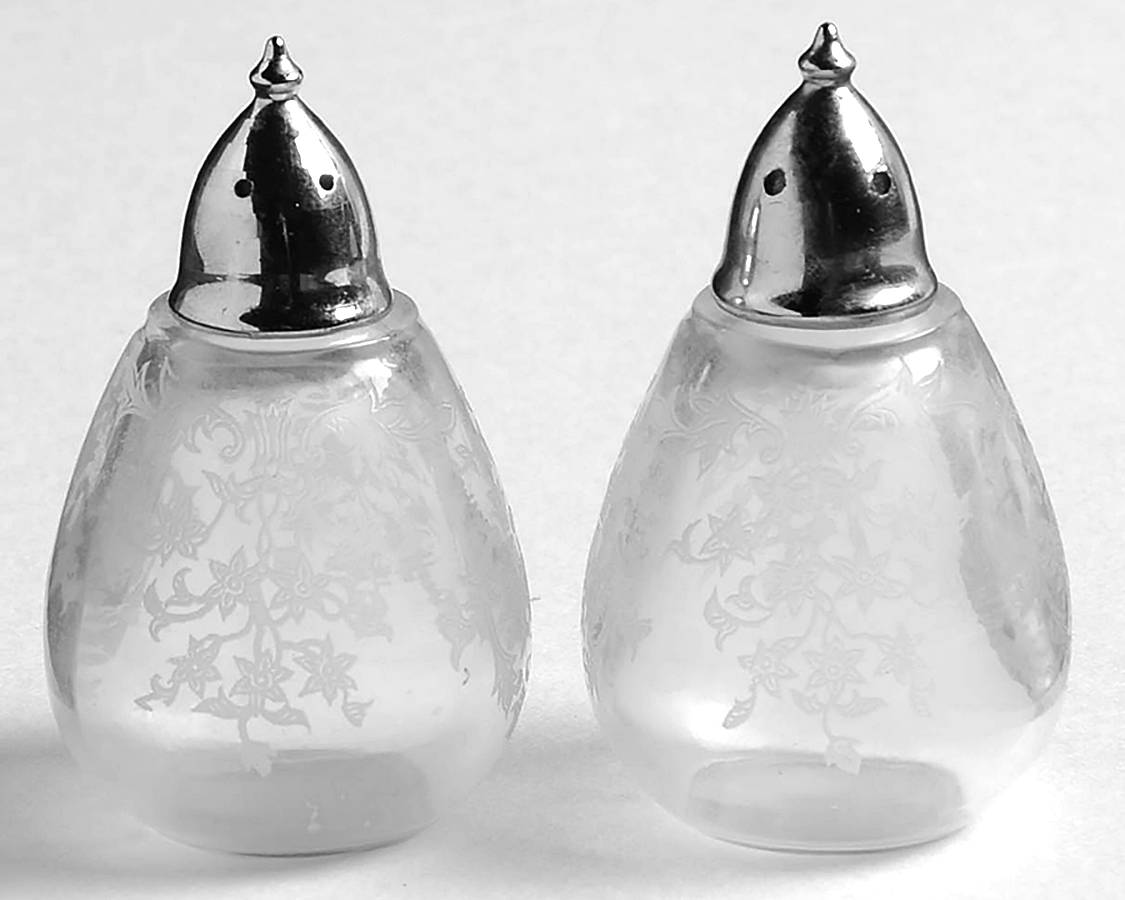 Navarre Clear Shaker Set w/Metal Lids by Fostoria-1