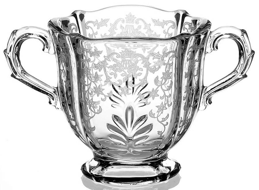 Navarre Clear Individual Footed Sugar (Baroque Shape) by Fostoria-1