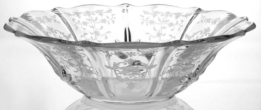 Navarre Clear 11" Flared Bowl (Baroque Shape) by Fostoria-1