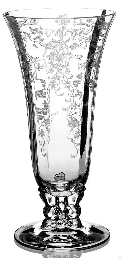 Navarre Clear 9" Footed Flower Vase by Fostoria-1