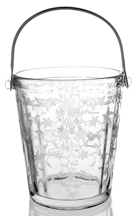 Navarre Clear Ice Bucket with Detachable Handle by Fostoria-1