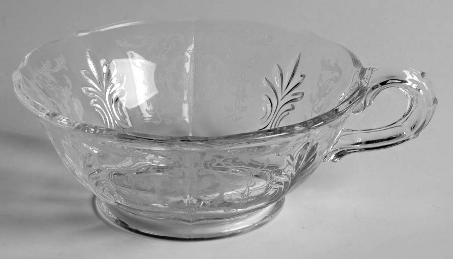 Navarre Clear 1 Handle Flared Nappy (Baroque) by Fostoria-1