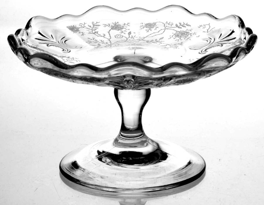 Navarre Clear Cheese Stand (Baroque Shape) by Fostoria-1